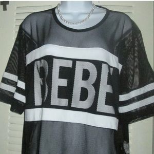BEBE mesh sports shirt